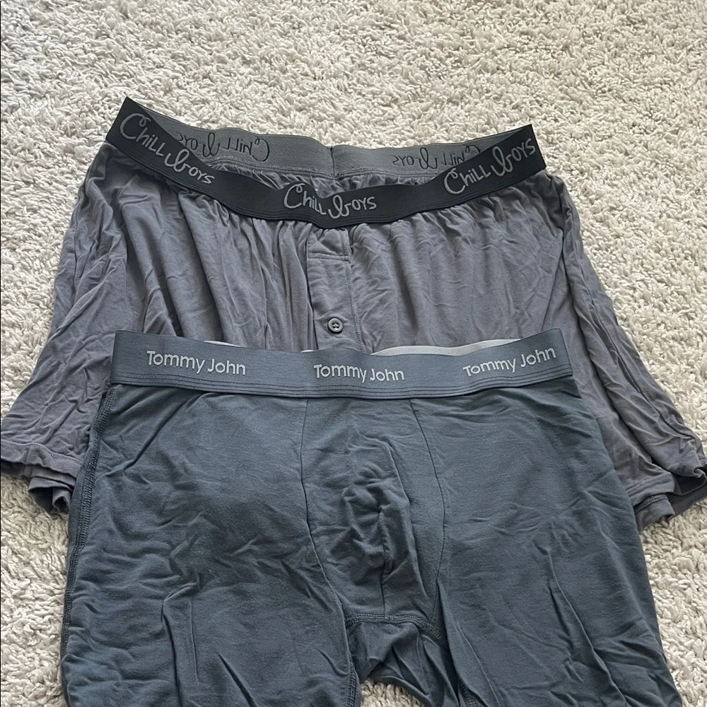 Tommy John Men's Gray Boxer Briefs